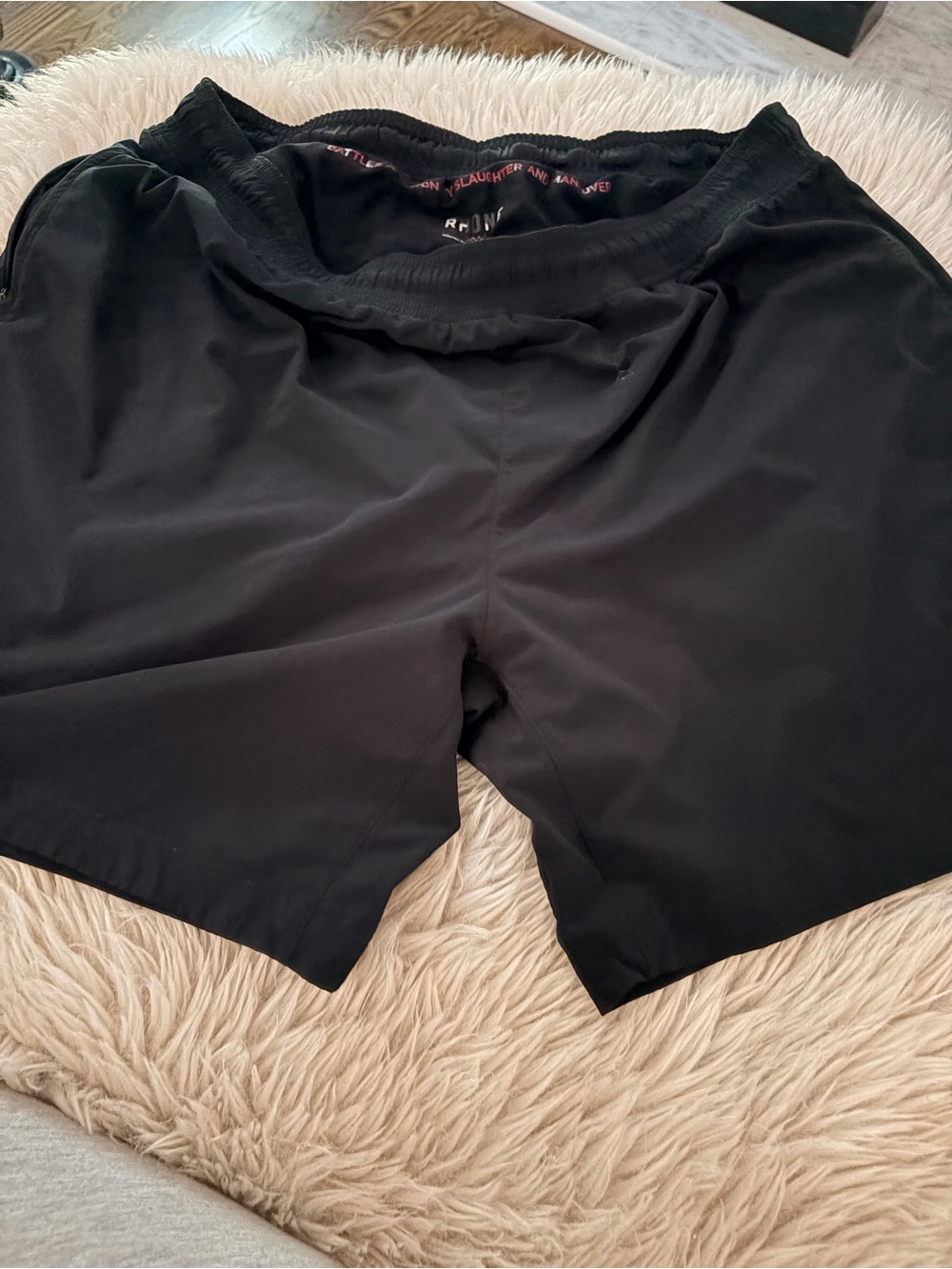 RHONE Black Athletic Training Shorts